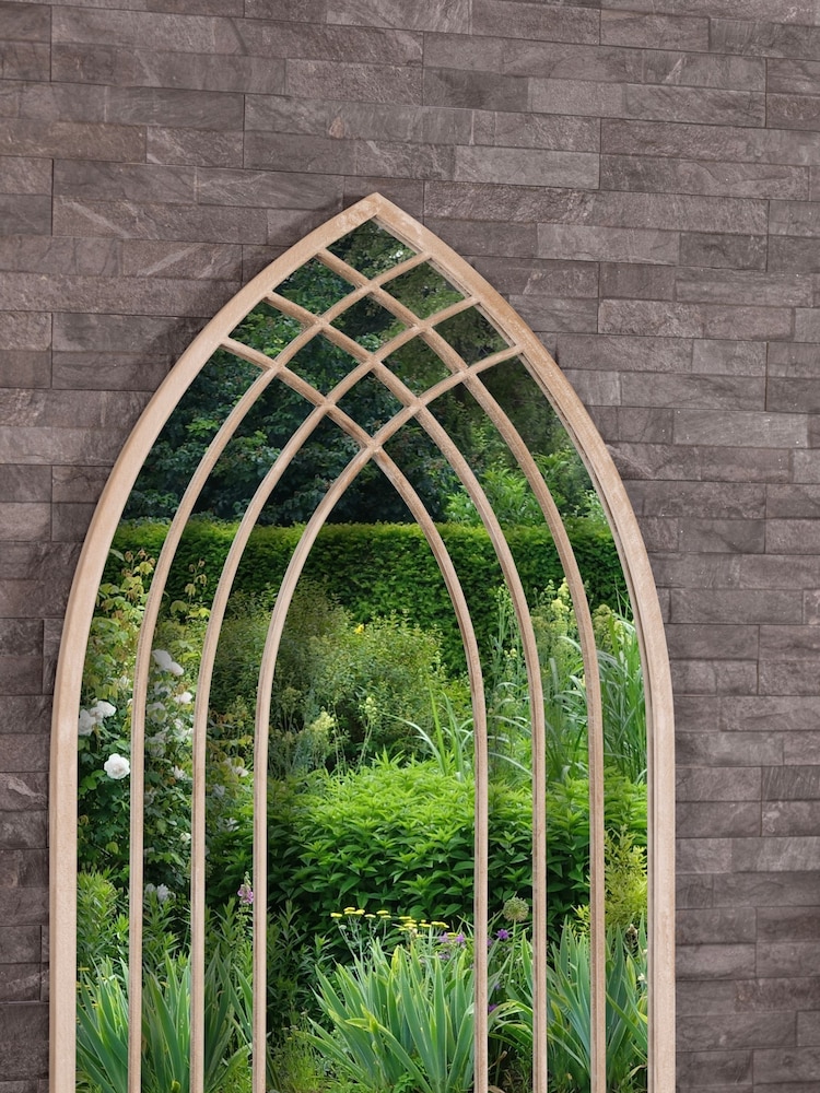 Charles Bentley Brown Lisbon Lattice Style Arch Mirror - Image 2 of 6