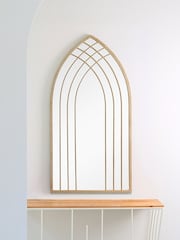 Charles Bentley Brown Lisbon Lattice Style Arch Mirror - Image 3 of 6