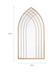 Charles Bentley Brown Lisbon Lattice Style Arch Mirror - Image 4 of 6