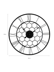 Charles Bentley Black Stanwick Skeleton Design Outdoor Wall Clock - Image 4 of 6