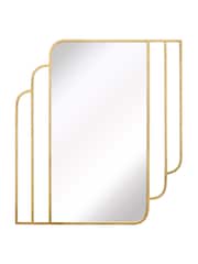 Charles Bentley Gold Prague Art Deco Design Rectangular Mirror - Image 6 of 6