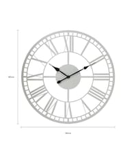 Charles Bentley Grey Malham Skeleton Design Outdoor Wall Clock - Image 4 of 6