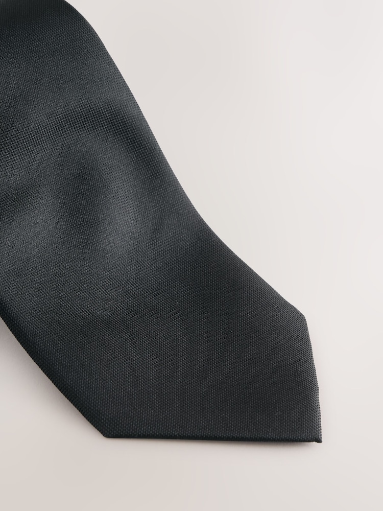Black Signature Silk Tie - Image 2 of 3