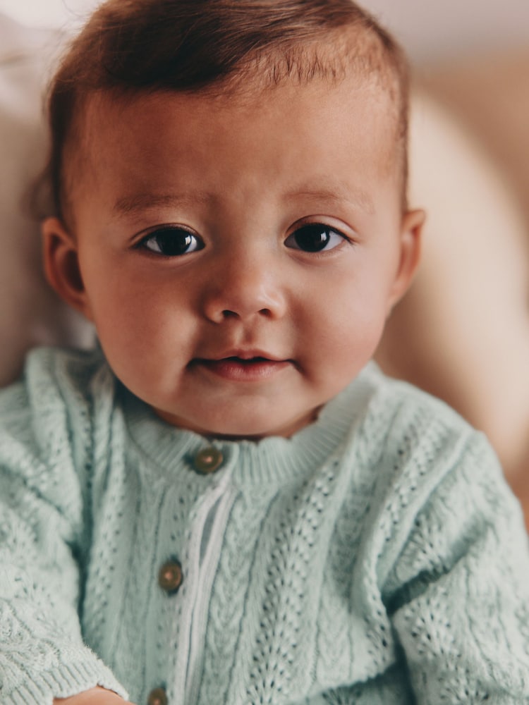 Buy Sage Green Knitted Baby Dress (0mths-2yrs) from Next USA Buy Sage Green Knitted Baby Dress (0mths-2yrs) from Next USA