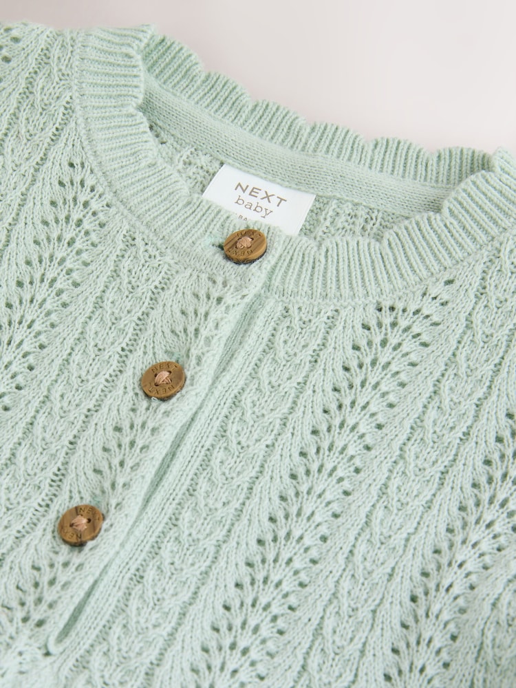 Buy Sage Green Knitted Baby Dress (0mths-2yrs) from Next USA