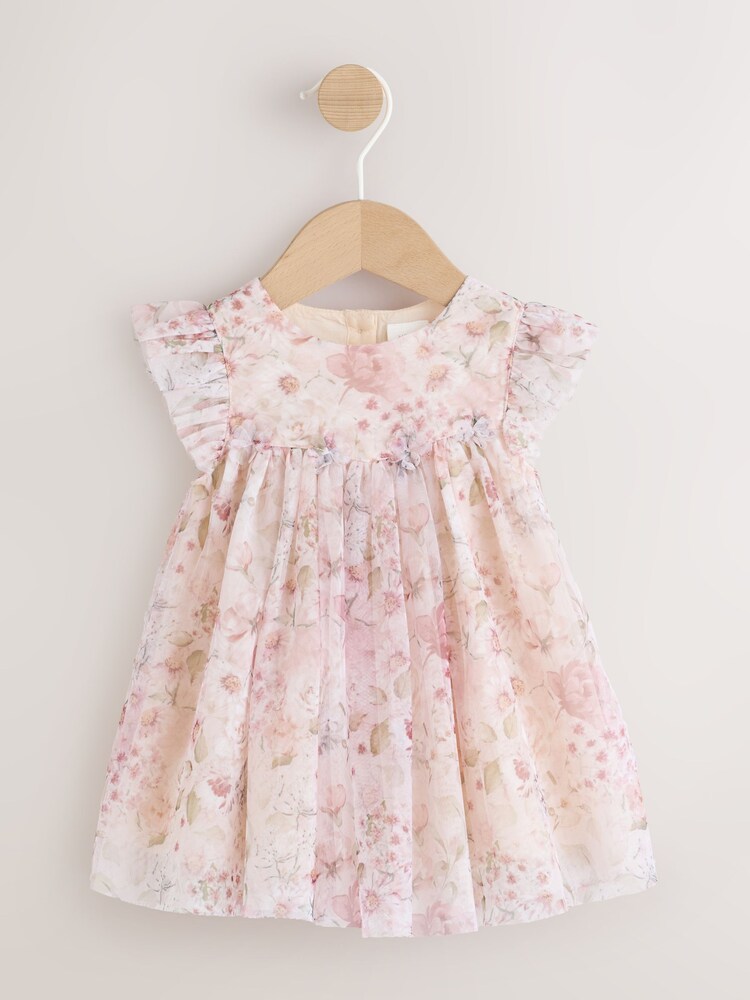 Floral rosa - Baby Mesh Dress (0mths-2yrs) - Imagem 1 de 8