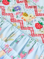 Blue Woven Baby Dress and Knickers Set 2 Piece (0mths-2yrs) - Image 12 of 12