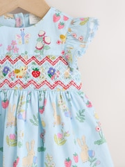 Blue Woven Baby Dress and Knickers Set 2 Piece (0mths-2yrs) - Image 8 of 12