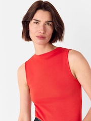 Whistles Alto Neck Rib Detail T-Shirt - Imagen 1 de 5