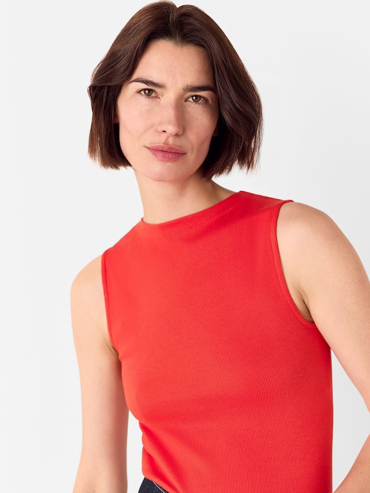 Whistles Alto Neck Rib Detail T-Shirt - Imagen 1 de 5