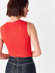 Whistles Alto Neck Rib Detail T-Shirt - Imagen 2 de 5