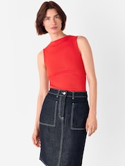 Whistles Alto Neck Rib Detail T-Shirt - Imagen 3 de 5