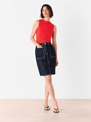 Whistles Alto Neck Rib Detail T-Shirt - Imagen 4 de 5