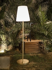 New Garden Brass Lola Slim 180cm Outdoor Solar Floor Lamp with Rechargeable Battery - Image 1 of 5