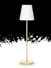 New Garden Brass Lola Slim 180cm Outdoor Solar Floor Lamp with Rechargeable Battery - Image 2 of 5