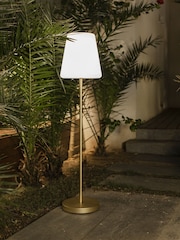 New Garden Brass Lola Slim 180cm Outdoor Solar Floor Lamp with Rechargeable Battery - Image 4 of 5