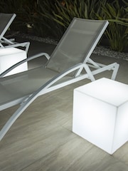 New Garden White Cuby Lighted Cube with Cable - Image 1 of 5