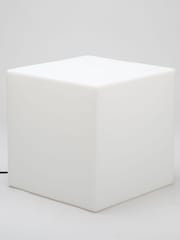 New Garden White Cuby Lighted Cube with Cable - Image 2 of 5