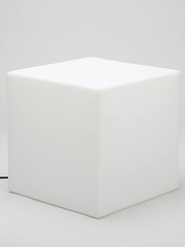 New Garden White Cuby Lighted Cube with Cable - Image 2 of 5
