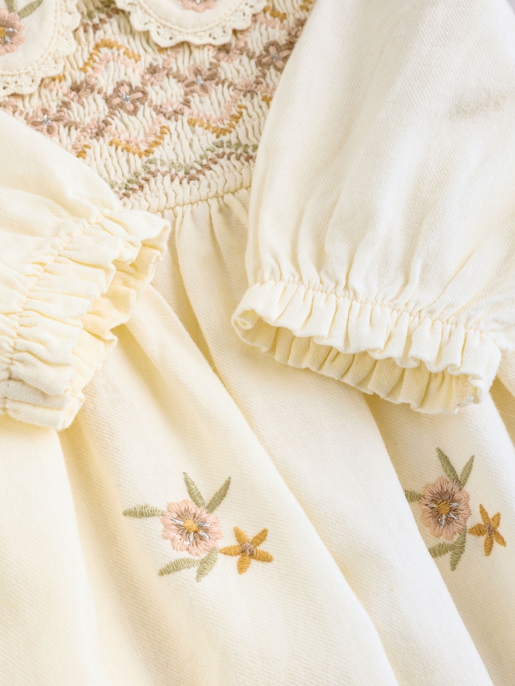 cream infant dress Cream Knit Baby Dress