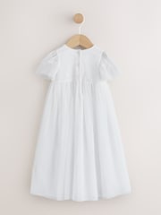 Weiße Gelegenheit - Netzkleid für Babys mit Floralstickerei (0Monate-2Jahre) - Bild 2 von 7