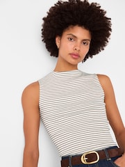 Whistles Stripe Alto Neck Rib Tank Top - Imagen 1 de 4