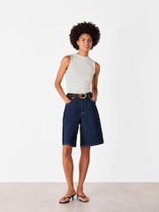 Whistles Stripe Alto Neck Rib Tank Top - Imagen 2 de 4