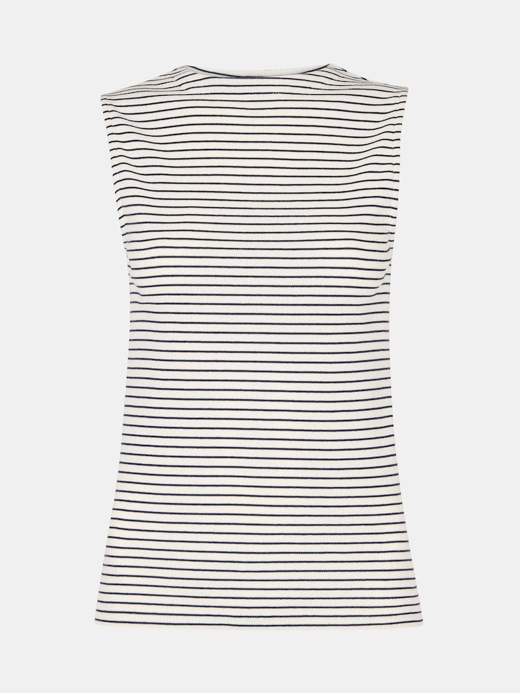 Whistles Stripe Alto Neck Rib Tank Top - Imagen 4 de 4