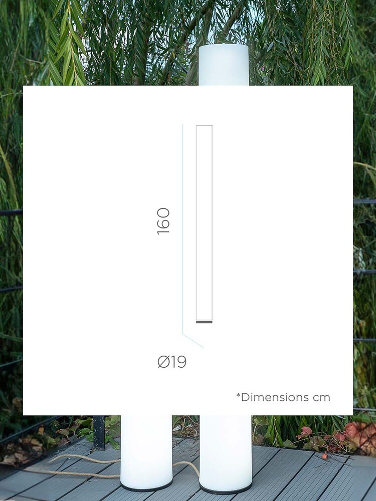 New Garden White Fity 160cm Floor Lamp with Hemp Cable - Image 6 of 6