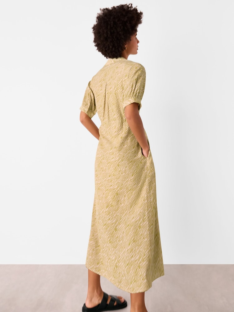 Бежевый - Whistles Tiger Flame Midi Dress - Изображение 2 из 5