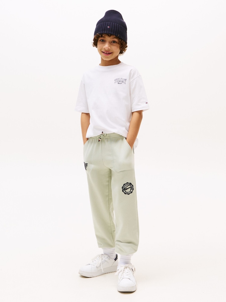 Tommy Hilfiger White Varsity Back Graphic T-Shirt - Image 2 of 4