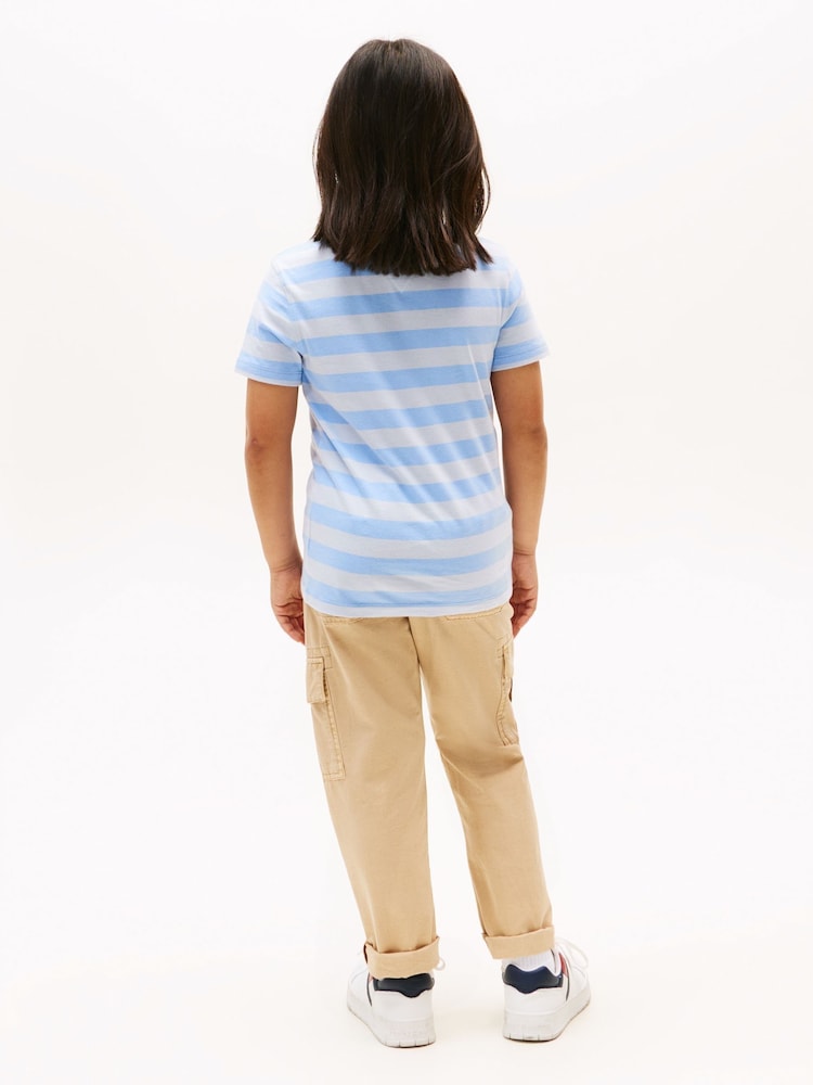 Tommy Hilfiger Blue Flag Embroidery Crew Neck T-Shirt - Image 2 of 5