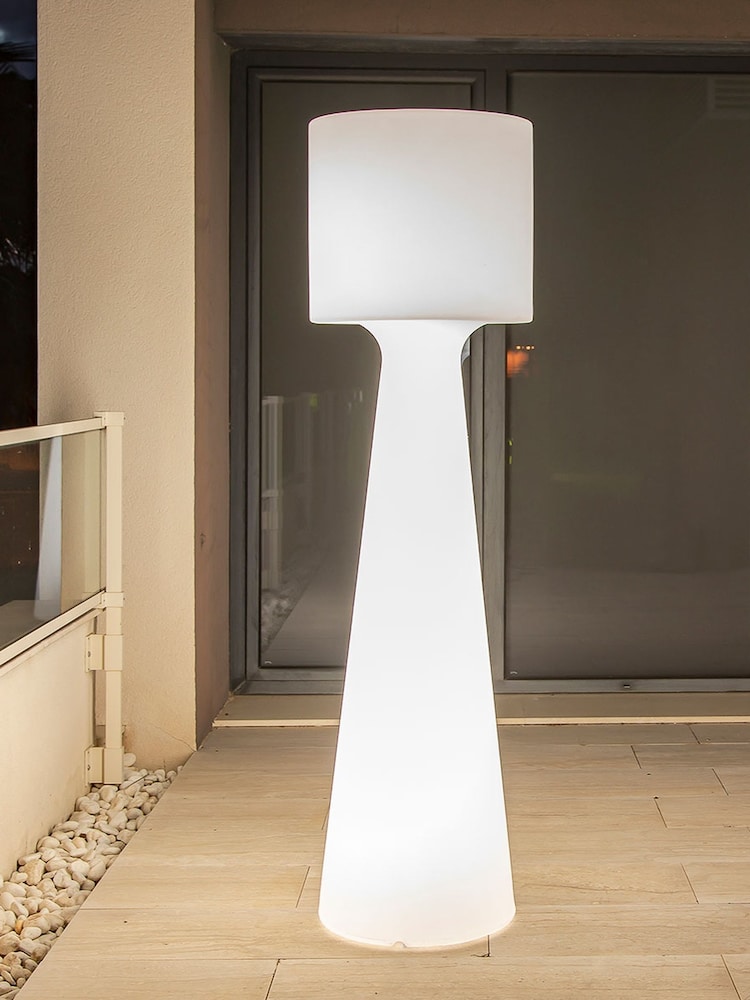 New Garden White 140m Grace Floor Lamp with Cable - Image 1 of 6