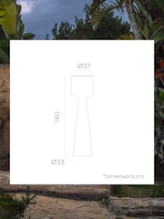 New Garden White 140m Grace Floor Lamp with Cable - Image 6 of 6