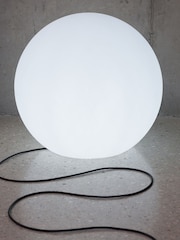 New Garden White Outdoor Buly Lighted Ball 40cm with Cable - Image 1 of 5