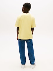 Tommy Hilfiger Yellow Signature Embroidery T-Shirt - Image 2 of 5