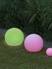 New Garden White Outdoor Buly Lighted Ball 50cm Solar Charging with Rechargeable Battery - Image 2 of 6