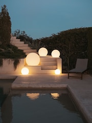 New Garden White Outdoor Buly Lighted Ball 50cm Solar Charging with Rechargeable Battery - Image 5 of 6