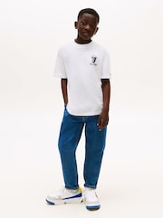 Blanco - Tommy Hilfiger Back Graphic Textured T-Shirt - Imagen 3 de 5