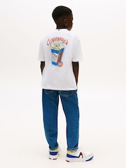 Blanco - Tommy Hilfiger Back Graphic Textured T-Shirt - Imagen 4 de 5
