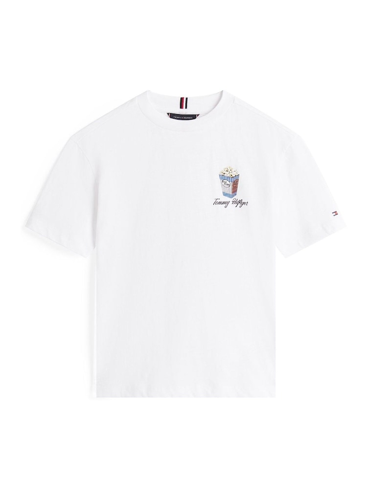 Blanco - Tommy Hilfiger Back Graphic Textured T-Shirt - Imagen 5 de 5