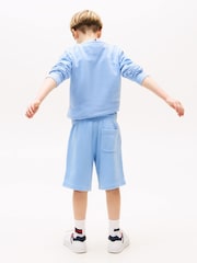 Tommy Hilfiger Blue Tonal Flag Embroidery Sweat Shorts - Image 2 of 5