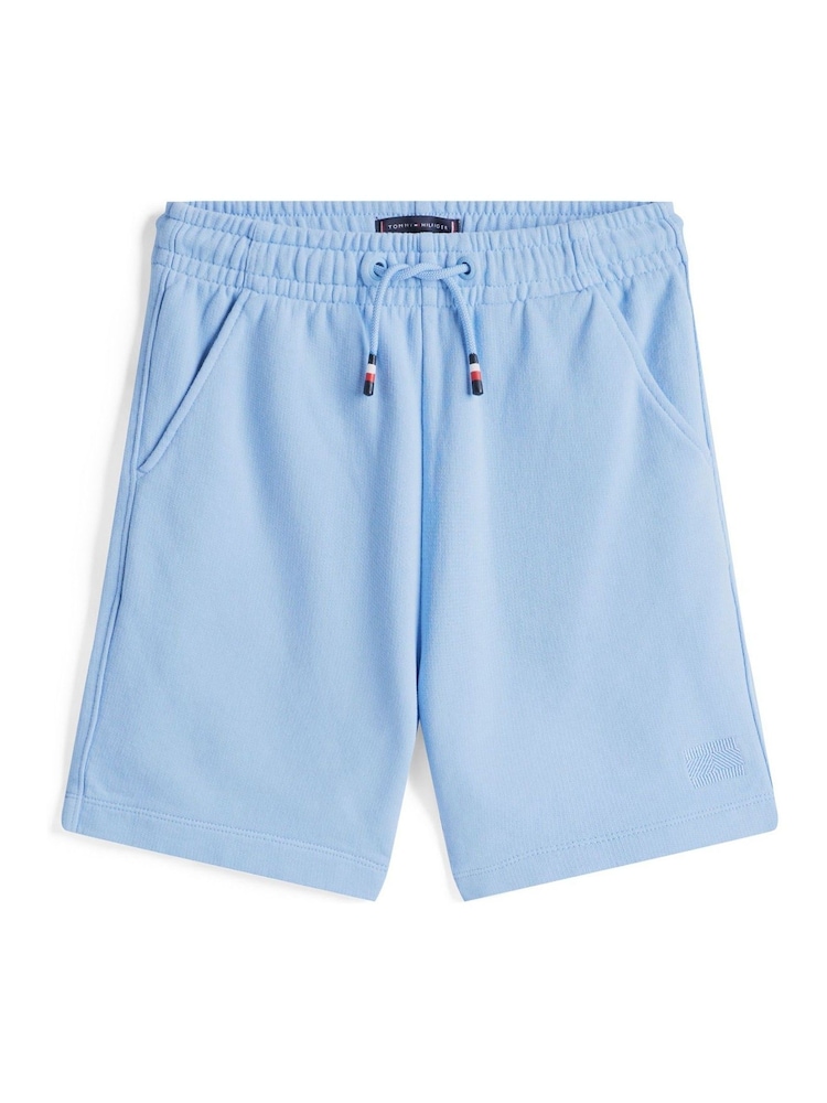 Tommy Hilfiger Blue Tonal Flag Embroidery Sweat Shorts - Image 5 of 5