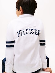 Weiß - Tommy Hilfiger Regular Fit Long Sleeve Polo Shirt - Bild 5 von 5