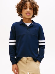 Tommy Hilfiger Blue Regular Fit Long Sleeve Polo Shirt - Image 1 of 1