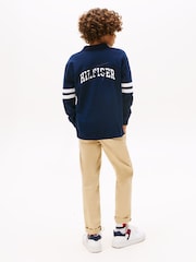 Azul - Tommy Hilfiger Regular Fit Long Sleeve Polo Shirt - Imagen 2 de 5