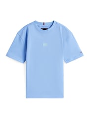 Azul - Tommy Hilfiger Tonal Flag Embroidery T-Shirt - Imagen 5 de 5
