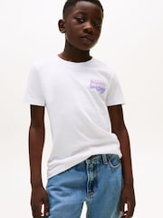 Tommy Hilfiger Graffiti Logo Print T-Shirt - Imagen 1 de 5