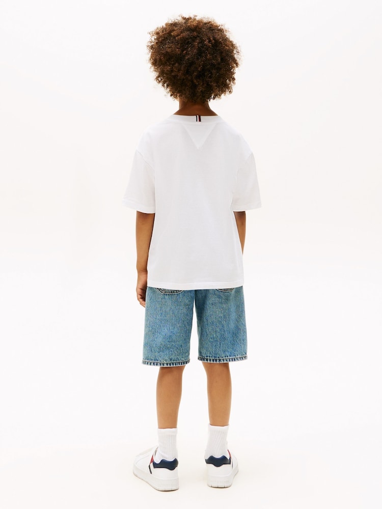 Tommy Hilfiger White Flag Embroidery Crew Neck T-Shirt - Image 2 of 5 Tommy Hilfiger White Flag Embroidery Crew Neck T-Shirt - Image 2 of 5