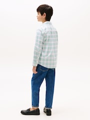 Tommy Hilfiger Green Flag Embroidery Check Shirt - Image 2 of 5